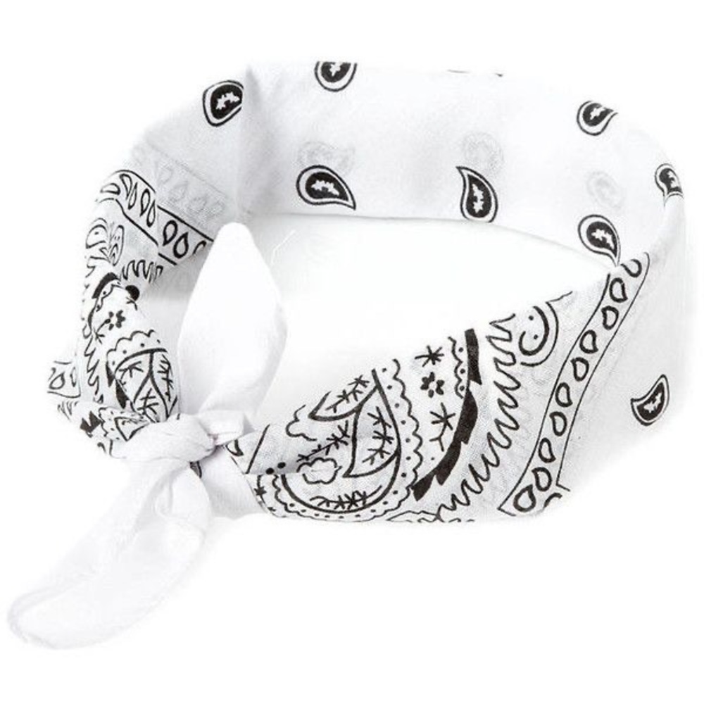 simple white bandanna